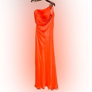 Beautiful Exotic One shoulder long dress. Elegant.